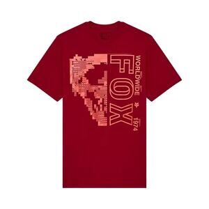 New Fox Racing Image Skull Premium T-Shirt Red Size M Graphic Moto Tee 1974
